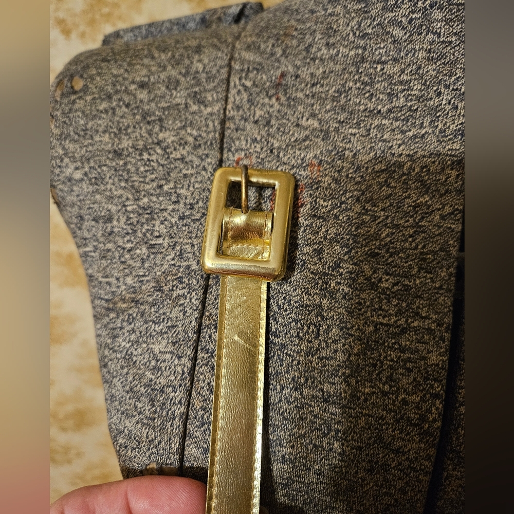 Vintage 1980s Metallic Gold Belt - Picture 3 of 7